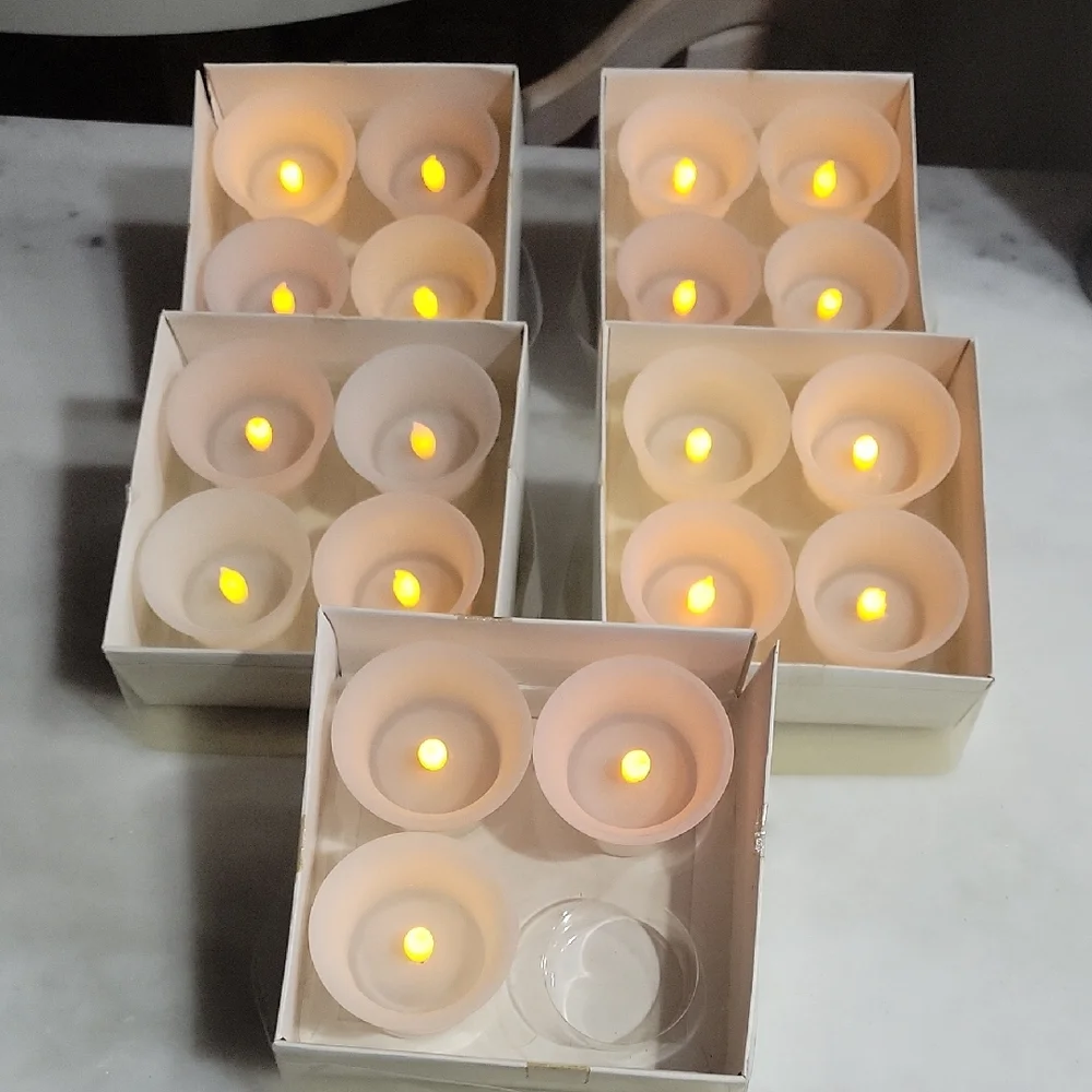 Set of Flameless LED Flickering Tea Light Candles